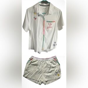 LIFE IS GOOD Womens 2-Piece Shorts Sleep Set Size Large